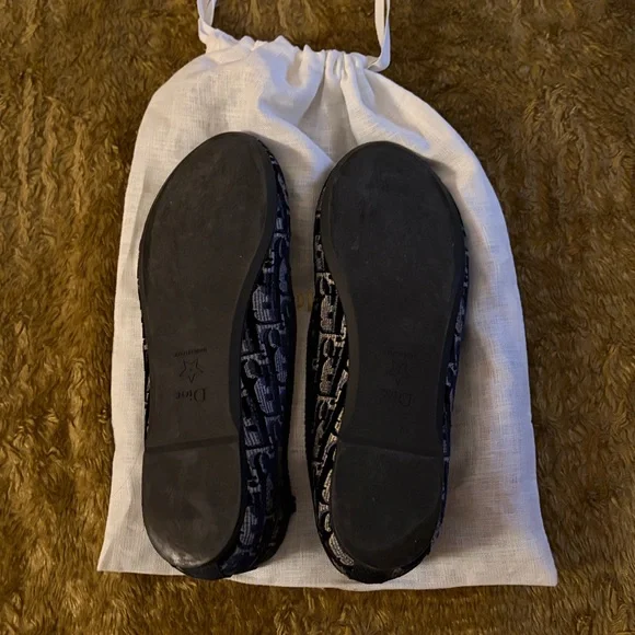Dior Navy Blue Oblique Ballet Flats 🥿 - Picture 4 of 5